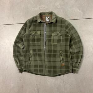 Vintage 90s plaid sherpa lined flannel